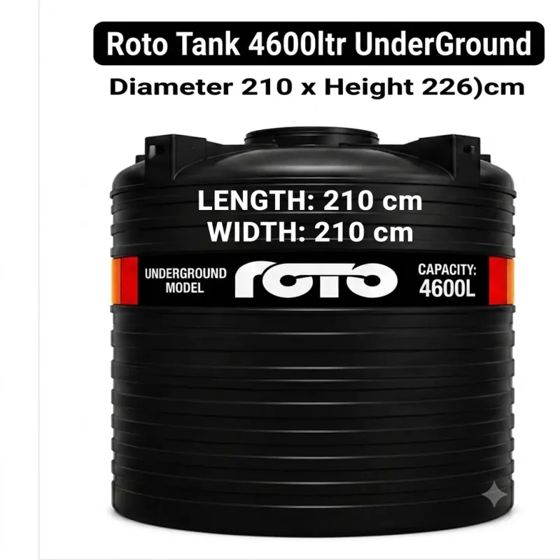 Roto Tank 4600ltr UnderGround - (Diameter 210 x Height 226)cm