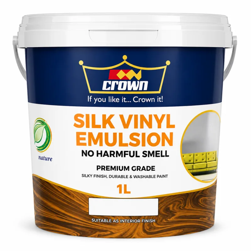 Crown Silk Vinyl Emulsion – Other Shades 1 Ltr