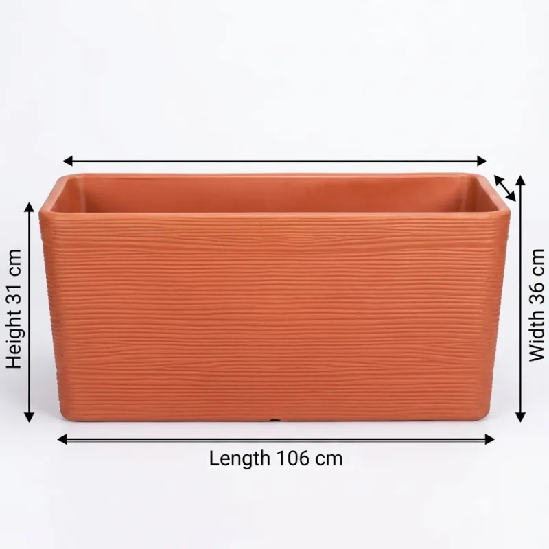 Top Planter Rectangular Planter - (Length 106 x Width 36 x Height 31)cm