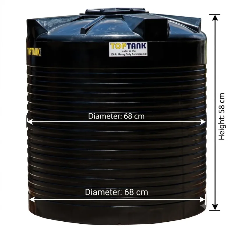 Top Tank 200 ltr Heavy Duty Antimicrobial - (Diameter 68 x Height 58)cm