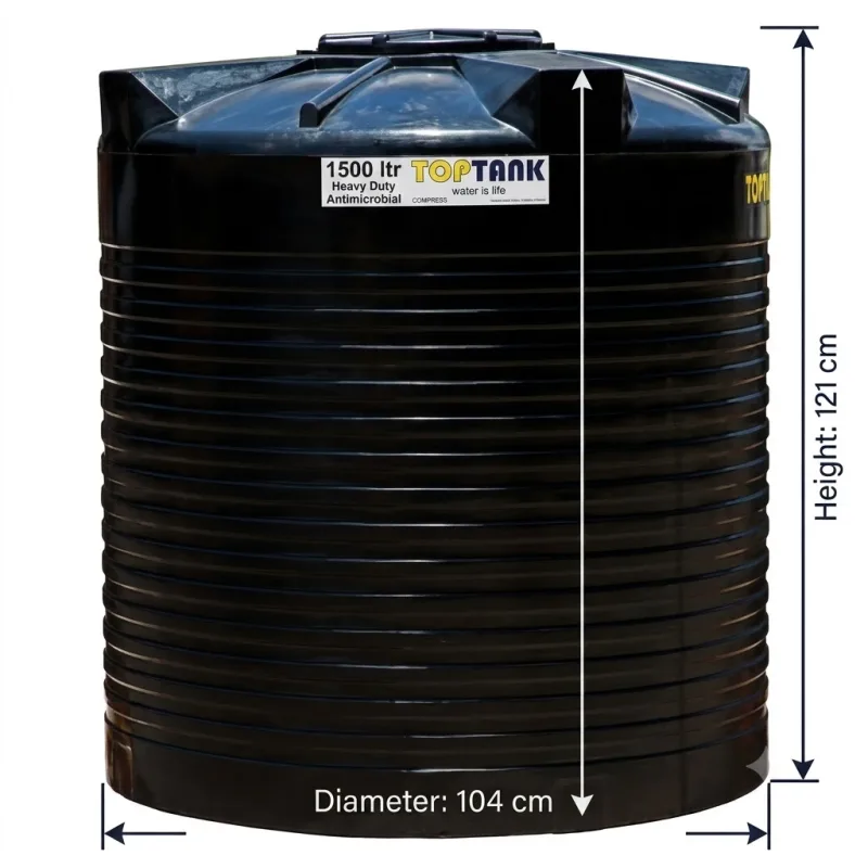 Top Tank 1000 ltr Heavy Duty Antimicrobial - (Diameter 104 x Height 121)cm