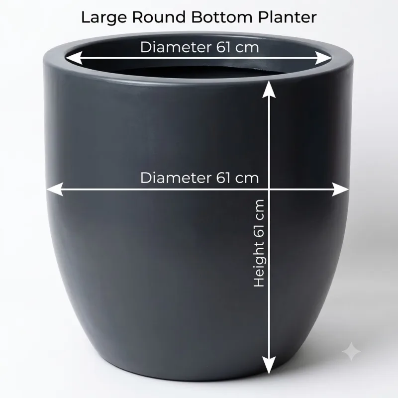 Top Planter Round Planter - (Diameter 61 x Height 61)cm