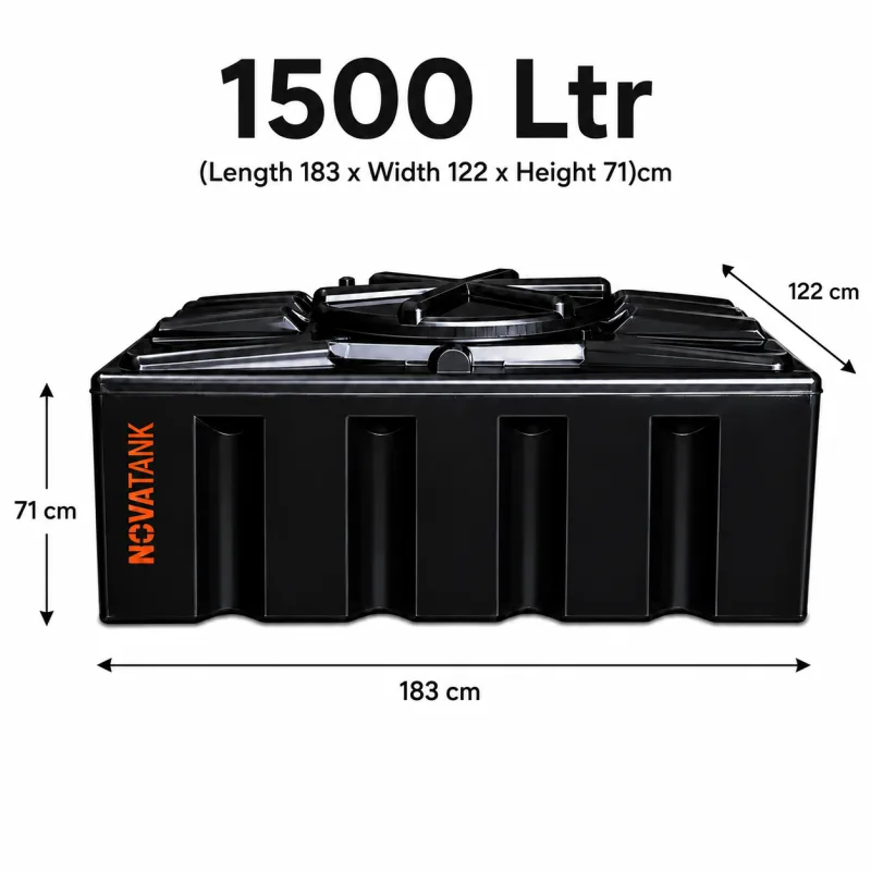 Nova Loft Tank 1500 Ltr - (Length 183 x Width 122 x Height 71)cm