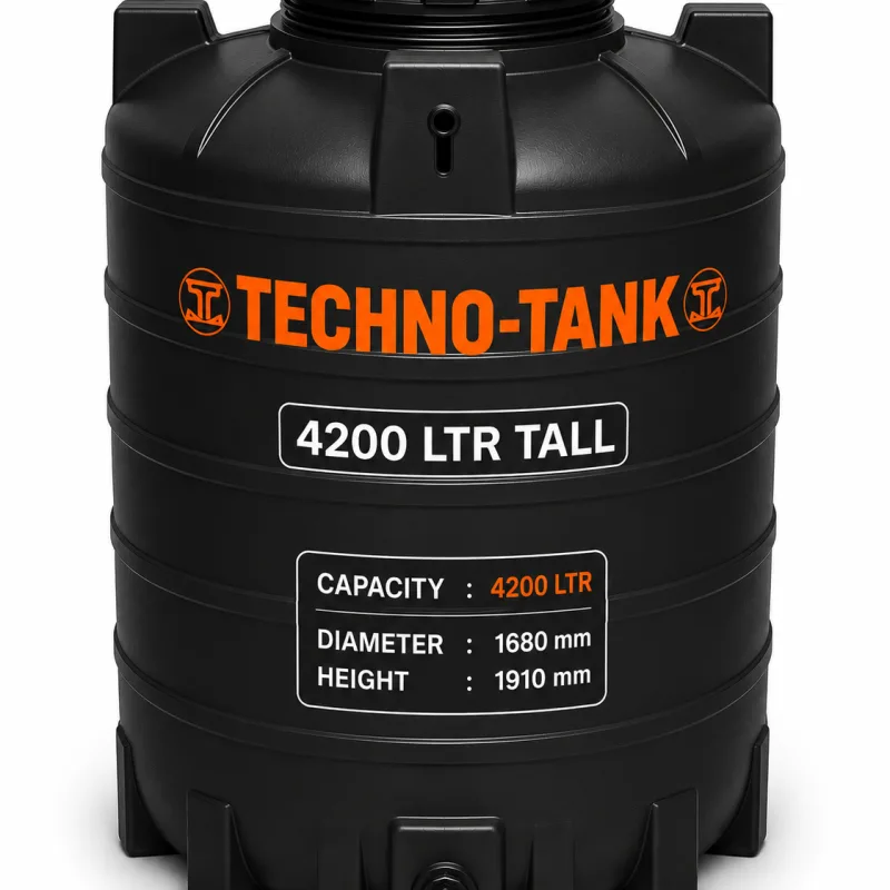 Techno Tank 4200 ltr Tall - (Diameter 1680x Height 1910)mm