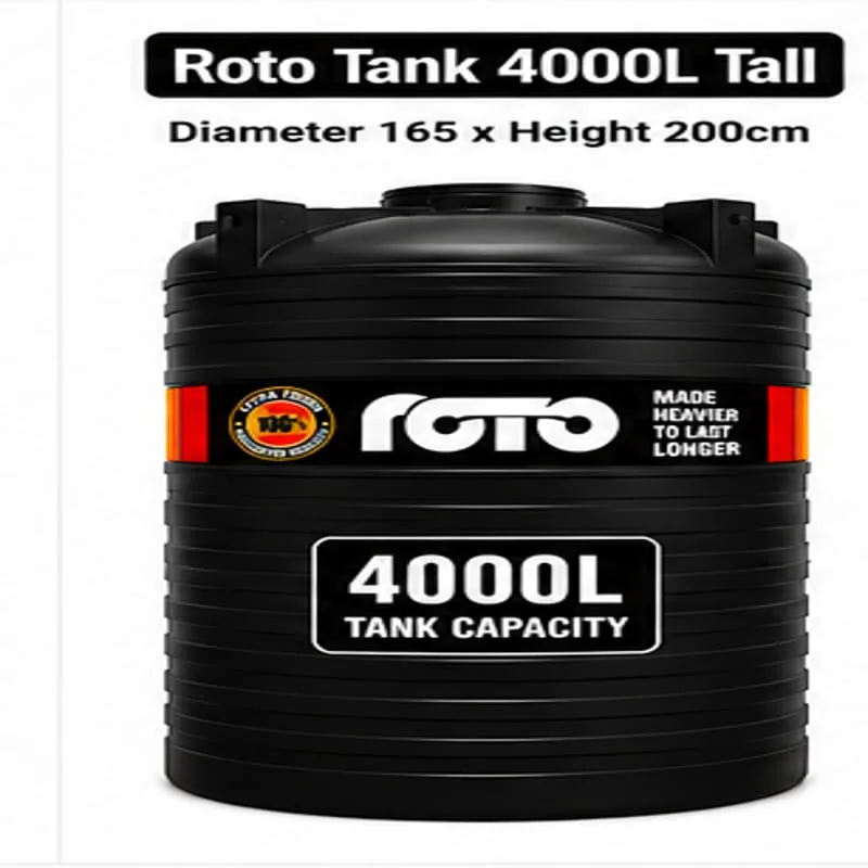 Roto Tank 4000 ltr Tall - (Diameter 165 x Height 200)cm
