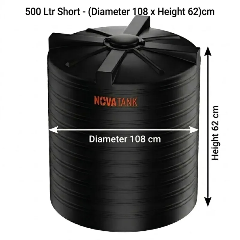 Nova Tank 500 Ltr Short - (Diameter 108 x Height 62)cm
