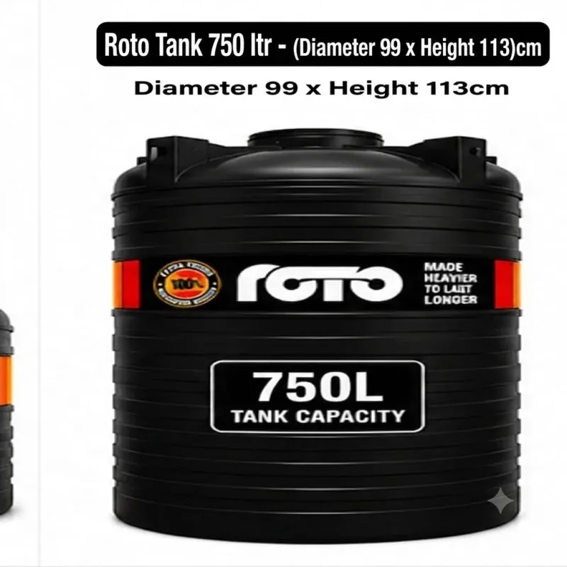 Roto Tank 750 ltr - (Diameter 99 x Height 113)cm
