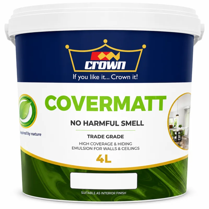 Crown Covermatt Emulsion – Other Shades 4 Ltrs