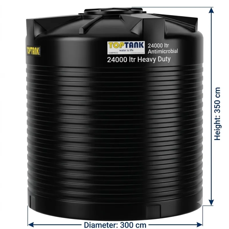 Top Tank 24000 ltr Heavy Duty Antimicrobial - (Diameter 300 x Height 350)cm