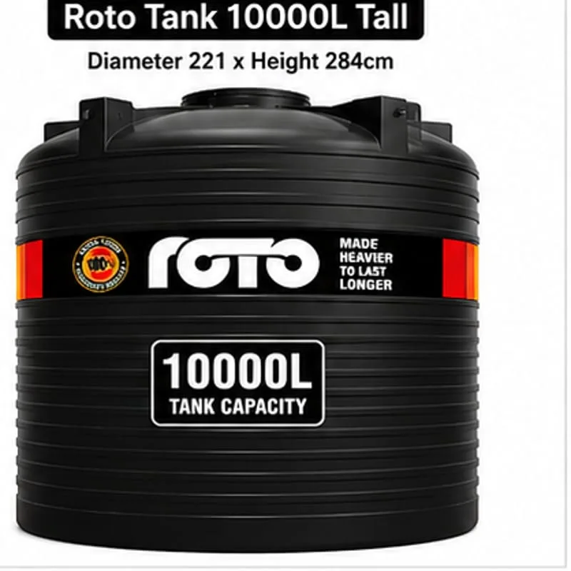 Roto Tank 10000 ltr Tall - (Diameter 221 x Height 284)cm