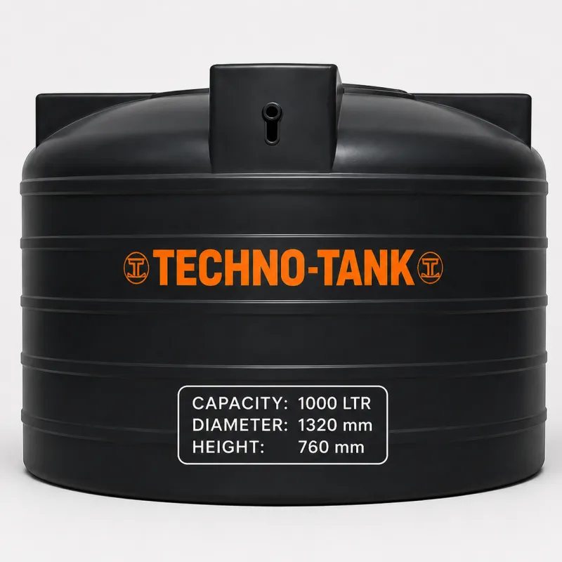 Techno Tank 1000 ltr short - (Diameter 1320 x Height 760)mm