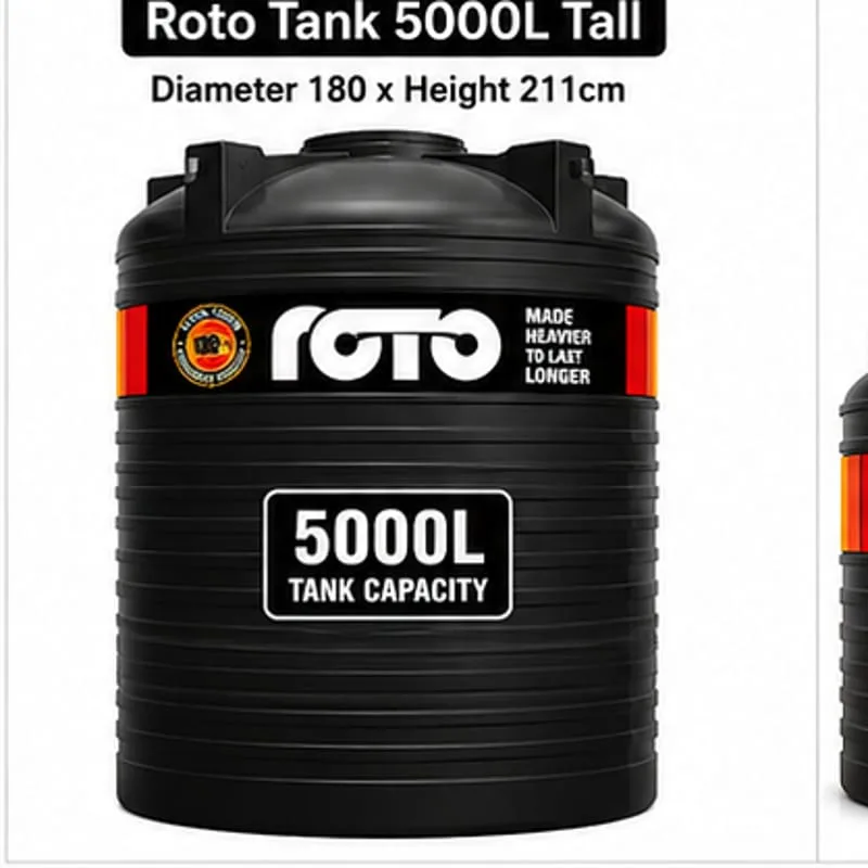Roto Tank 5000 ltr Tall - (Diameter 180 x Height 211)cm