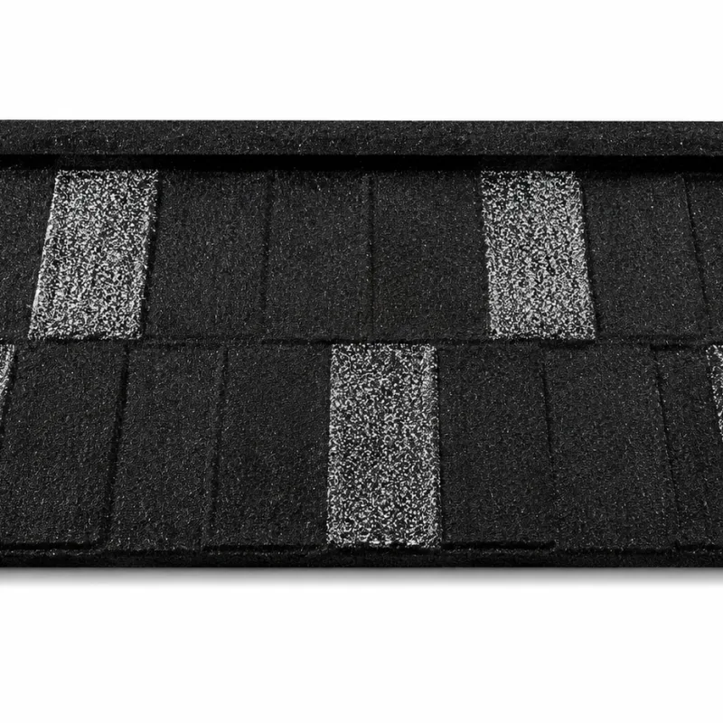 Decra Shingle Stone Coated Roofing Tile G26 - Black with White Patches