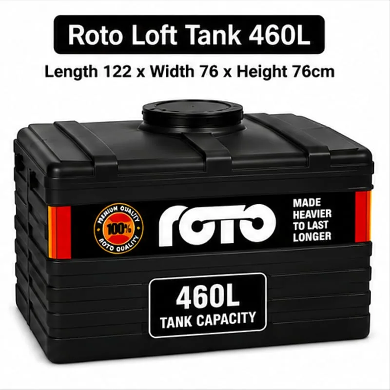 Roto Tank 460ltr Rectangular LOFT - (Base 147/94 x Height 42)cm