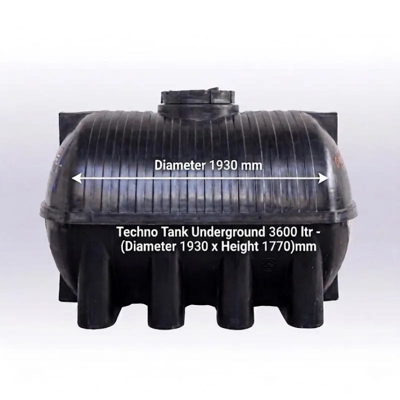 Techno Tank Underground 3600 ltr - (Diameter 1930 x Height 1770)mm