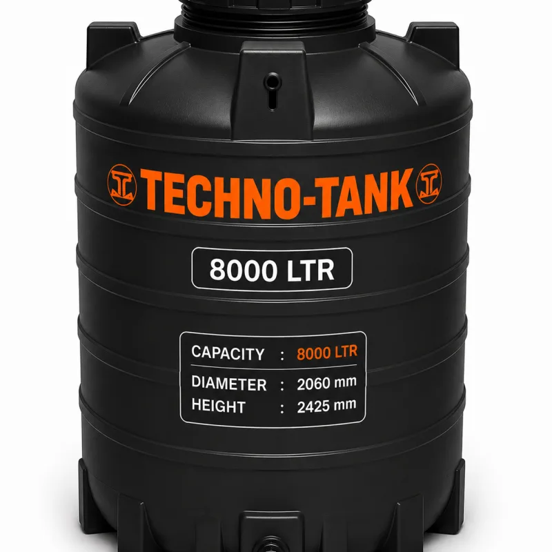 Techno Tank 8000 ltr - (Diameter 2060x Height 2425)mm