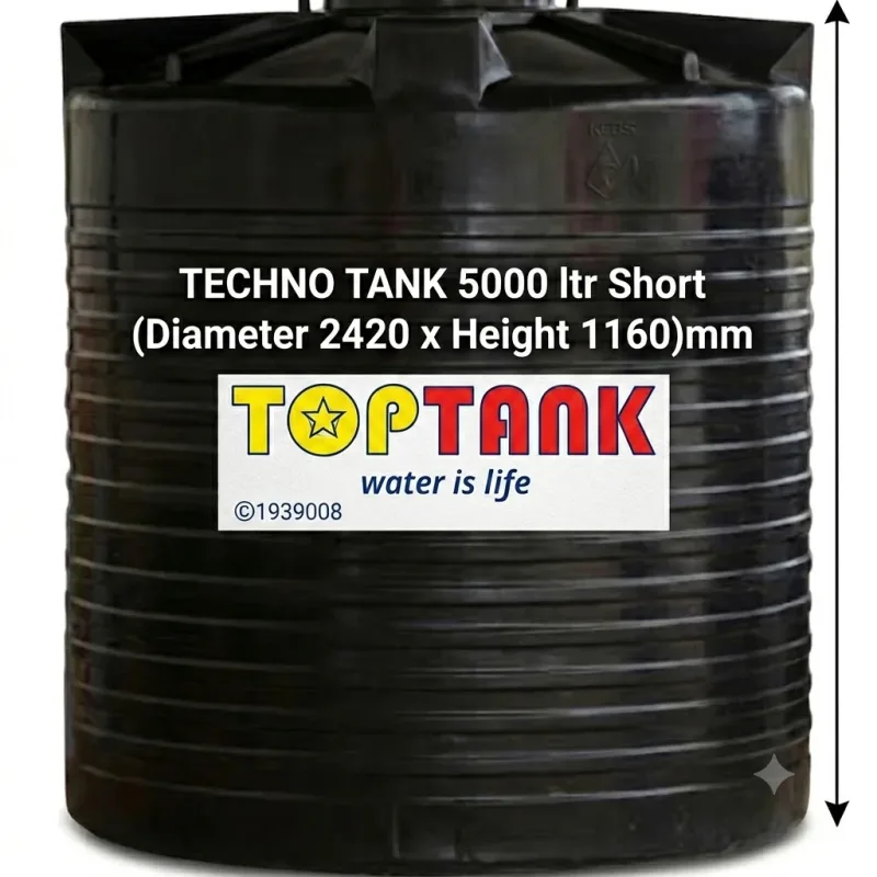 Techno Tank 5000 ltr Short - (Diameter 2420 x Height 1160)mm