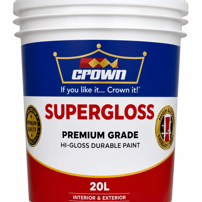 Crown Super Gloss Soft White, Black & Cream 20 Ltrs