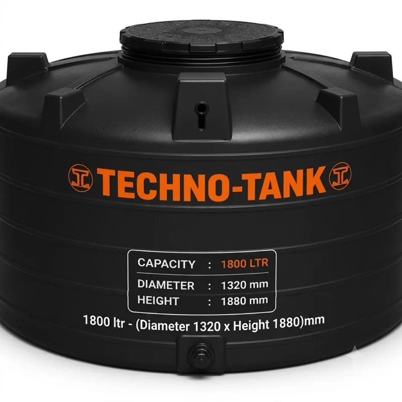 Techno Tank 1800 ltr - (Diameter 1320 x Height 1880)mm
