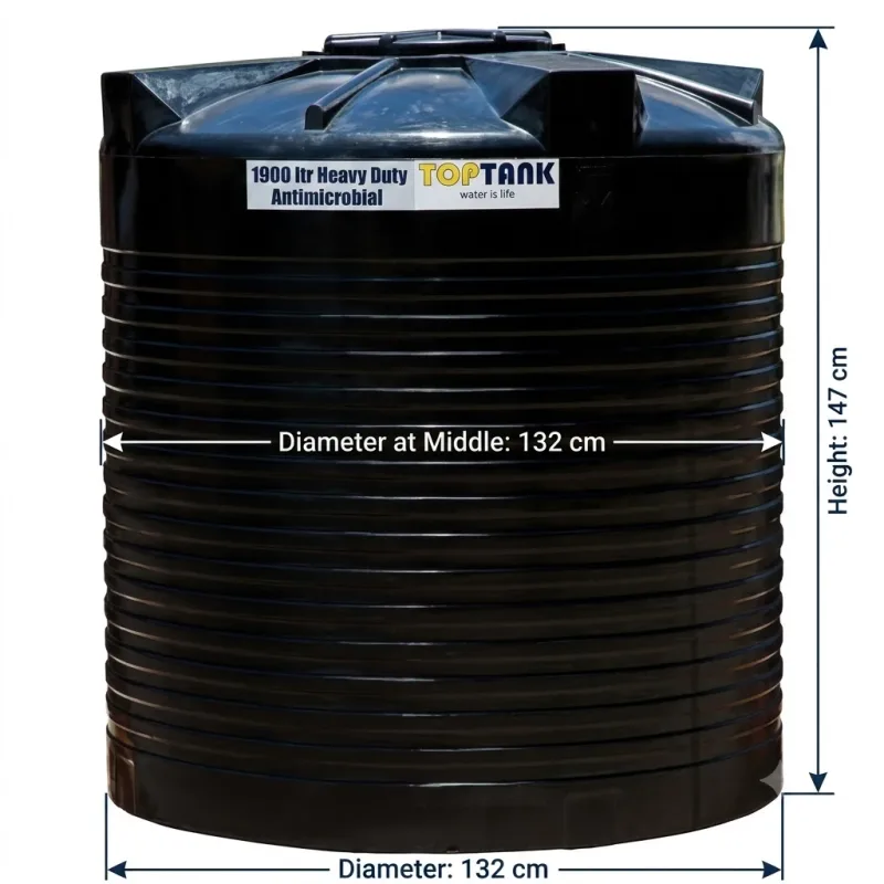 Top Tank 1900 ltr Heavy Duty Antimicrobial - (Diameter 132 x Height 147)cm