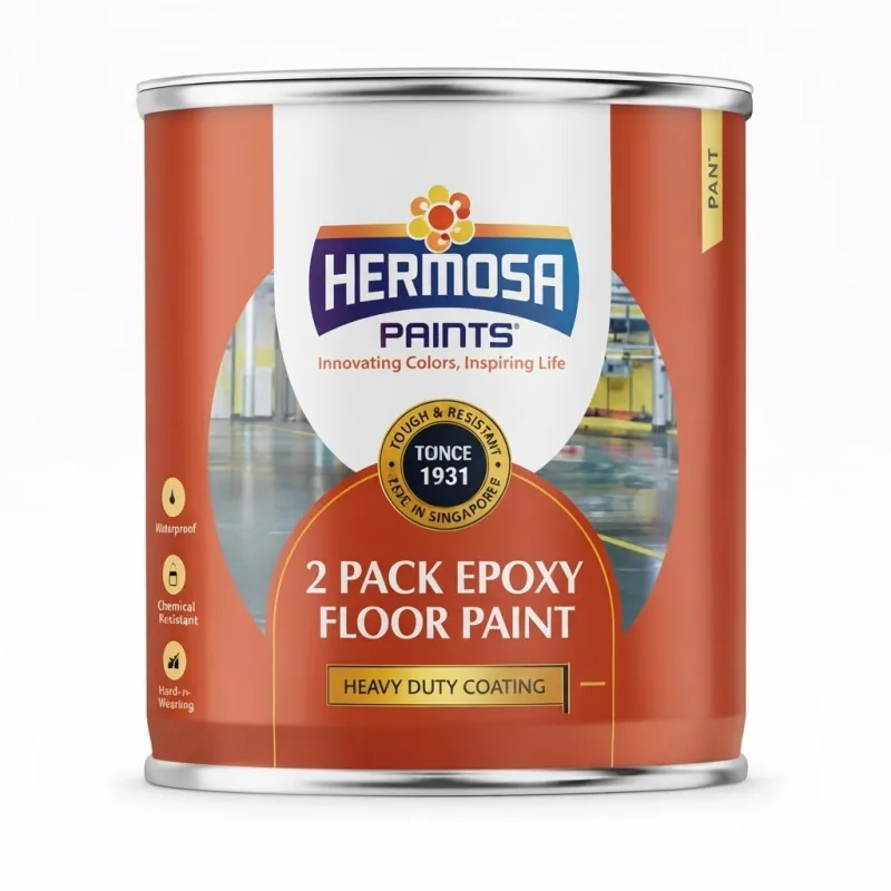 2 Pack Epoxy Floor White/Grey 1L
