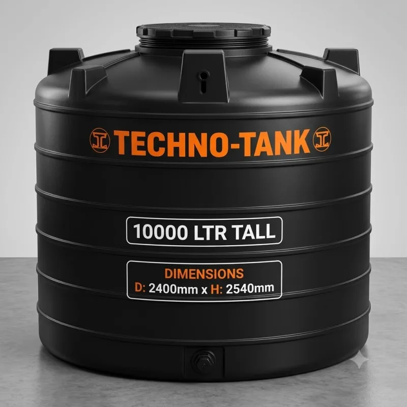 Techno Tank 10000 ltr Tall - (Diameter 2400 x Height 2540)mm