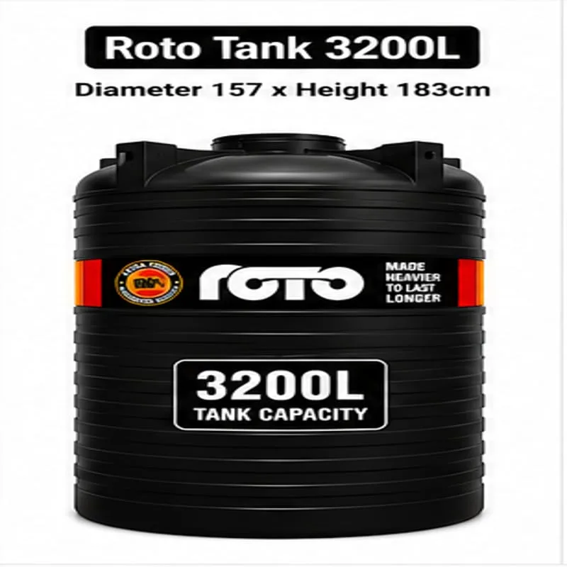 Roto Tank 3200 ltr - (Diameter 157 x Height 183)cm