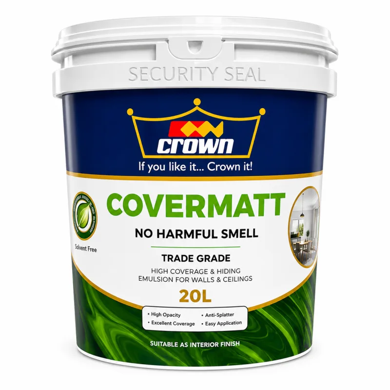 Crown Covermatt Emulsion – Other Shades 20 Ltrs