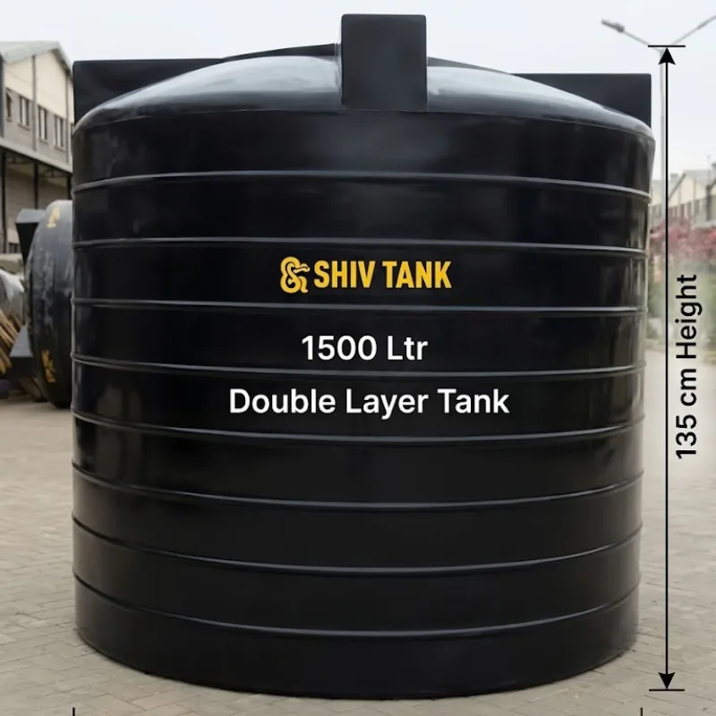 Shiv Tank 1500 Ltr Double Layer Tank - (Diameter 126cm x Height 135cm)