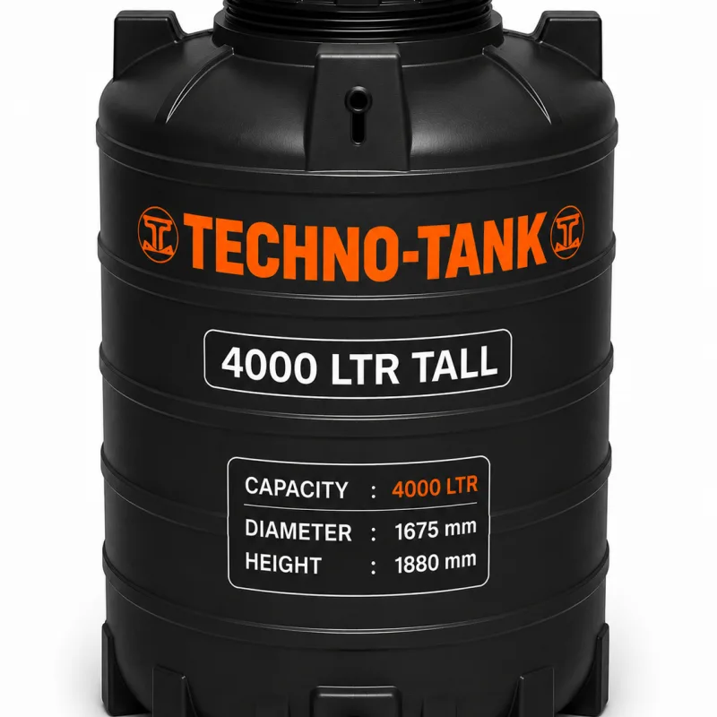 Techno Tank 4000 ltr Tall - (Diameter 1675x Height 1880)mm