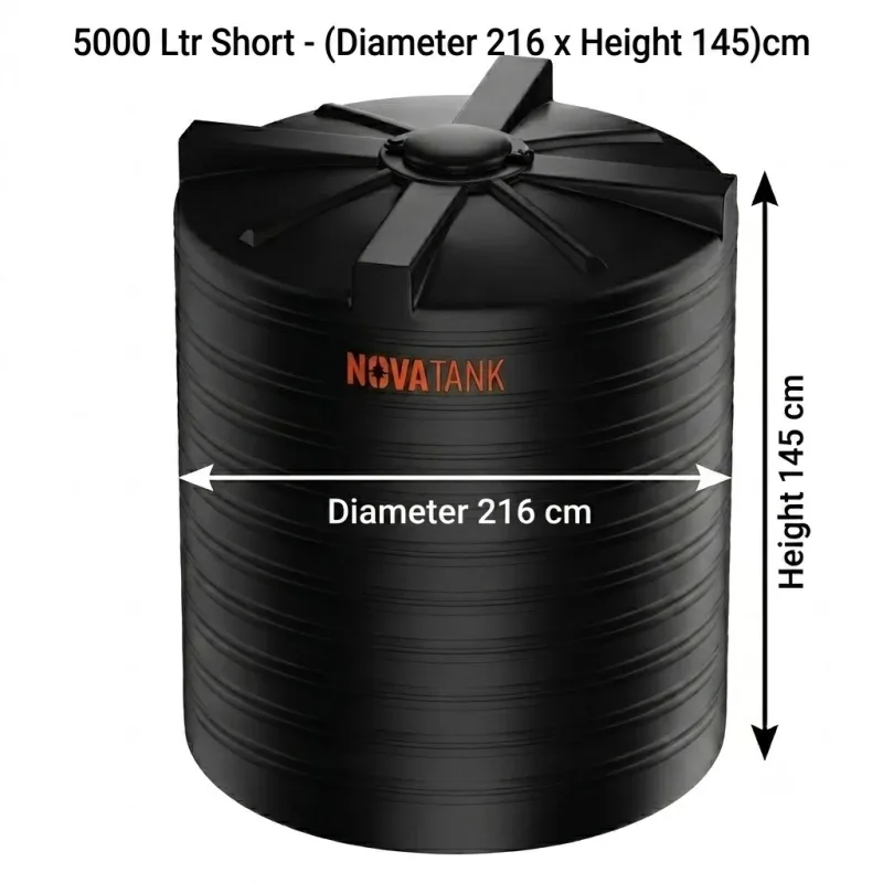 Nova Tank 5000 Ltr Short - (Diameter 216 x Height 145)cm