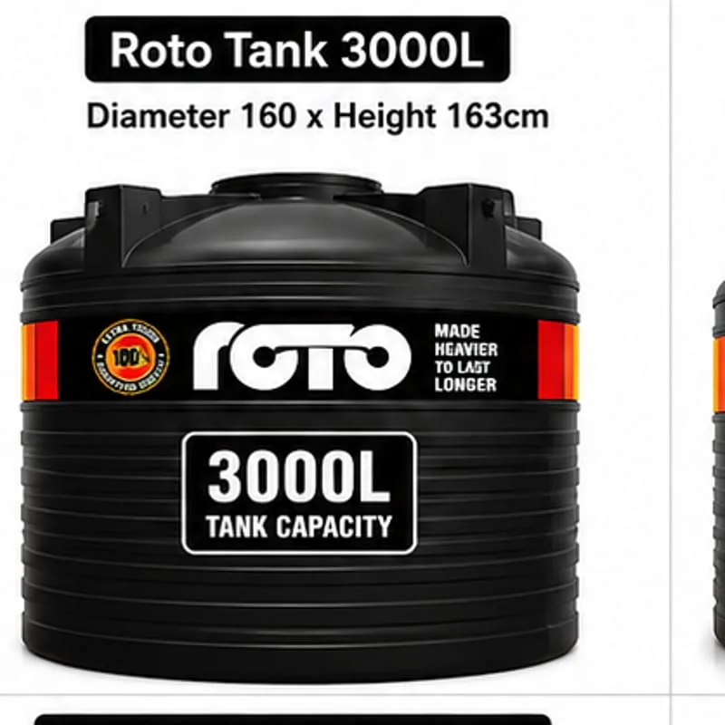 Roto Tank 3000 ltr - (Diameter 160 x Height 163)cm