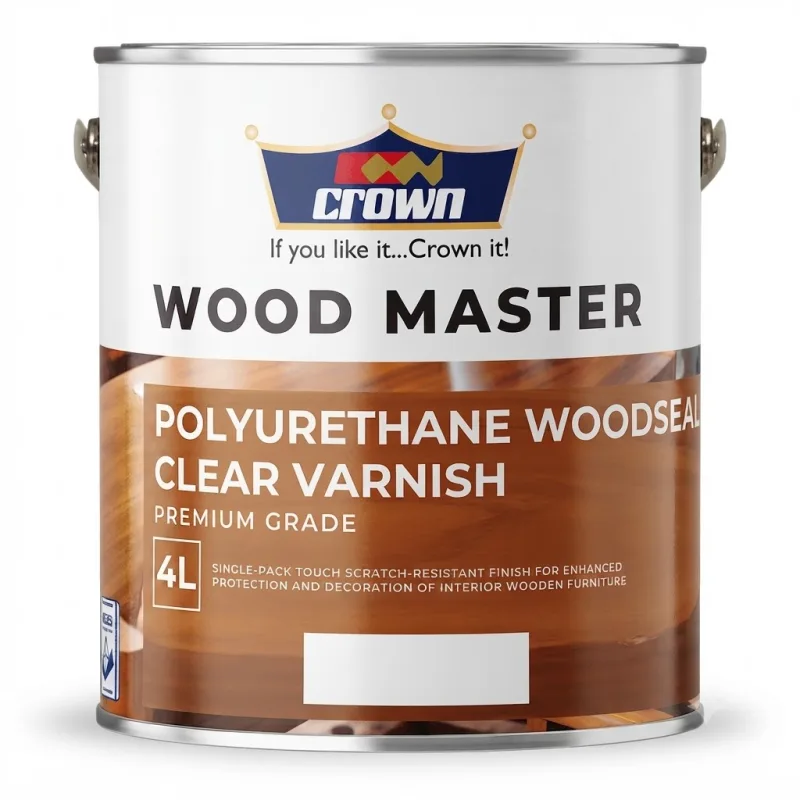 Crown Wood Master Woodseal Polyurethane Varnish 4/5 Ltrs