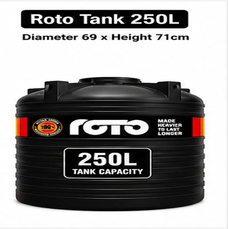 Roto Tank 250 ltr - (Diameter 69 x Height 71)cm