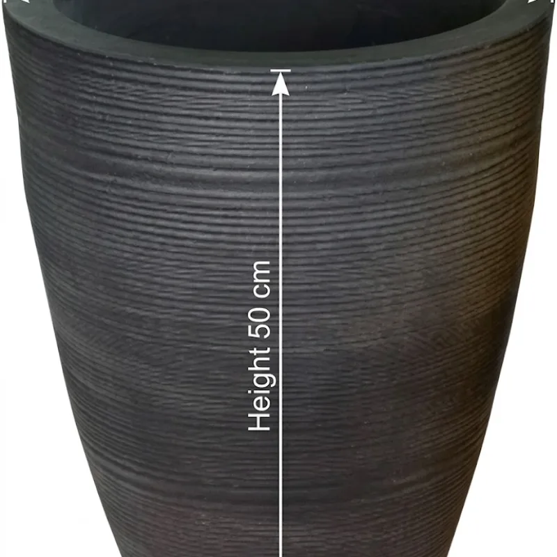 Round Planter Coarse Texture Finish - (Diameter 40 x Height 50)cm