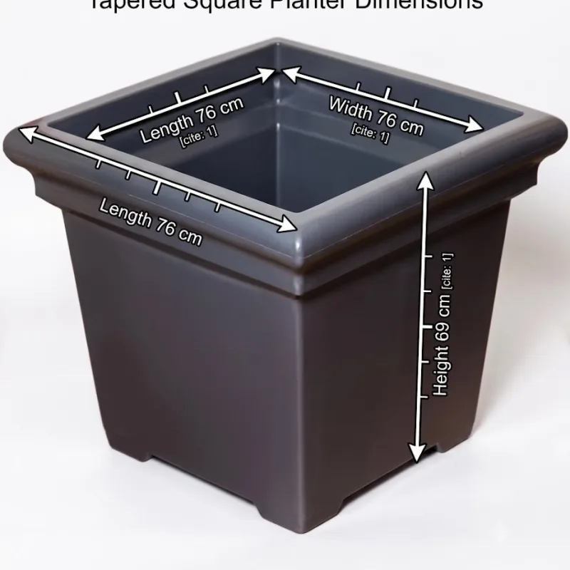 Top Planter Square Planter - (Length 76 x Width 76 x Height 69)cm