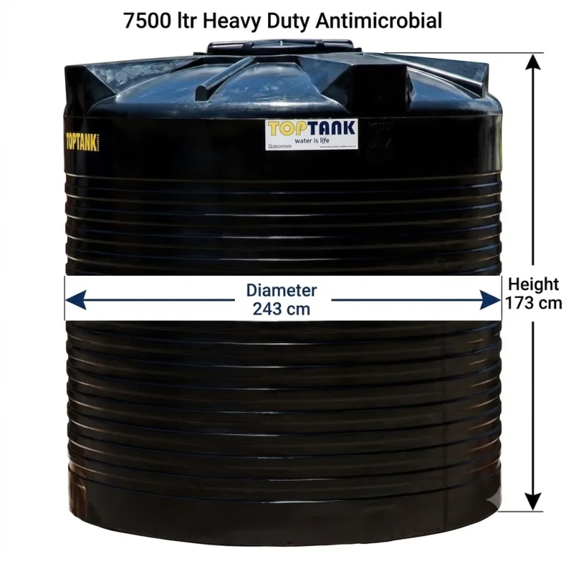 Top Tank 7500 ltr Heavy Duty Antimicrobial - (Diameter 243 x Height 173)cm