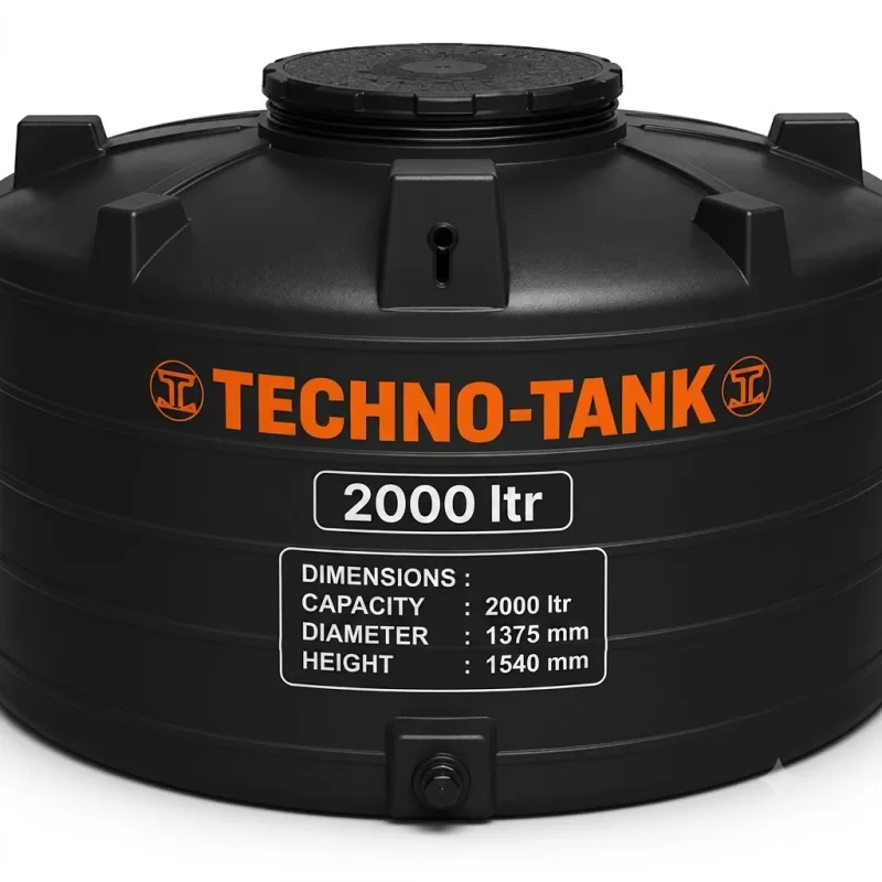 Techno Tank 2000ltr - (Diameter 1375x Height 1540)mm