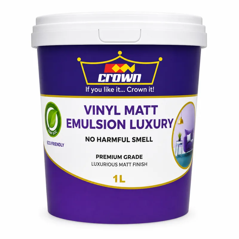 Crown Vinyl Luxury Matt Emulsion Soft White & Cream 1 Ltr