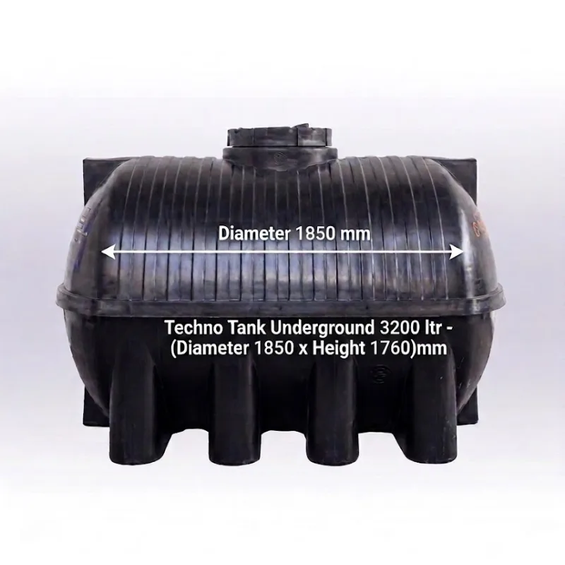 Techno Tank Underground 3200 ltr - (Diameter 1850 x Height 1760)mm