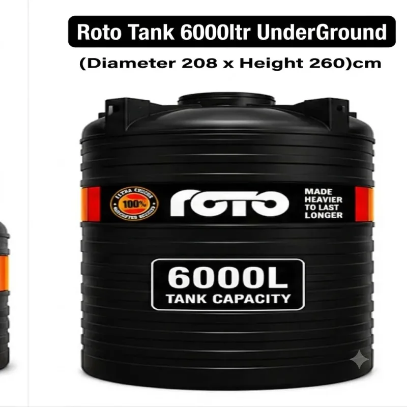 Roto Tank 6000ltr UnderGround - (Diameter 208 x Height 260)cm