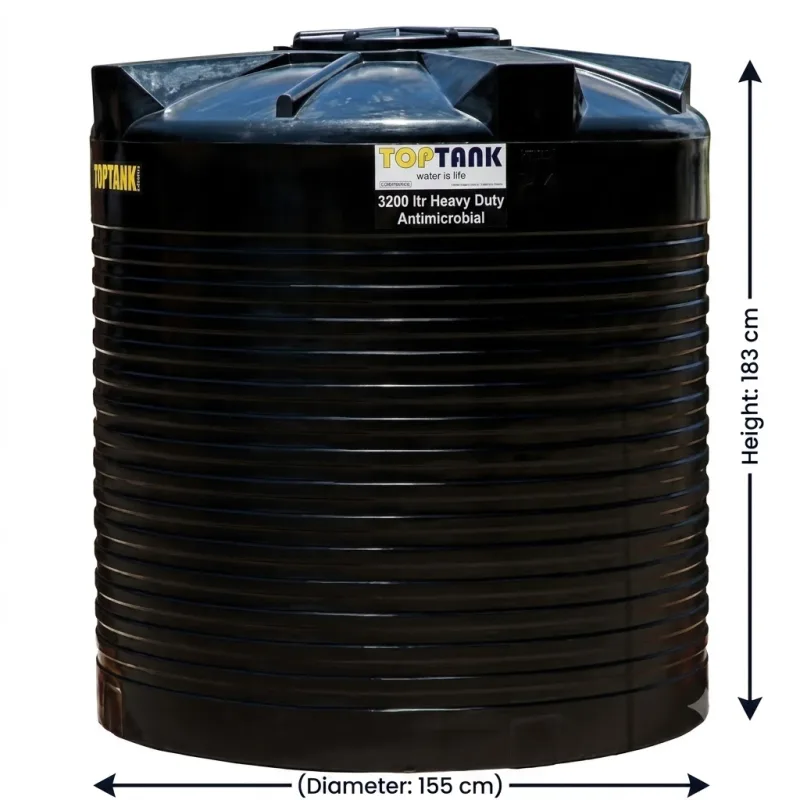 Top Tank 3200 ltr Heavy Duty Antimicrobial - (Diameter 155 x Height 183)cm