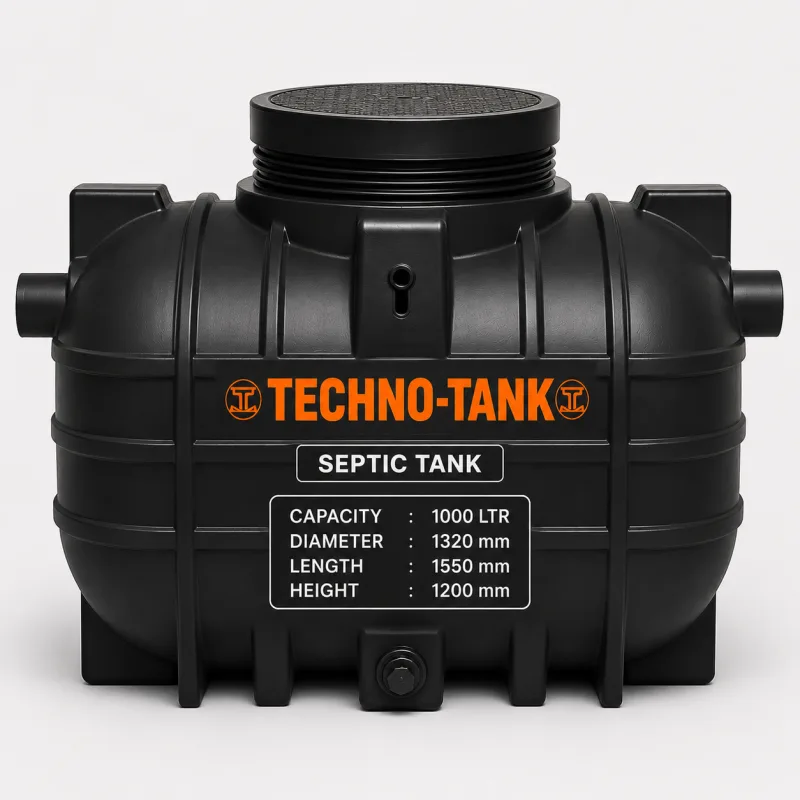 Techno Tank Septic Tank with Threaded Lid 1000 Ltrs.