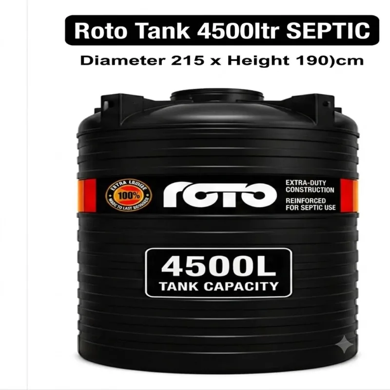 Roto Tank 4500ltr SEPTIC - (Diameter 215 x Height 190)cm