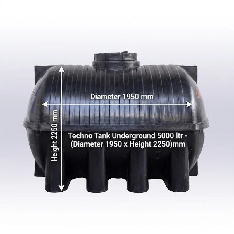 Techno Tank Underground 5000 ltr - (Diameter 1950 x Height 2250)mm